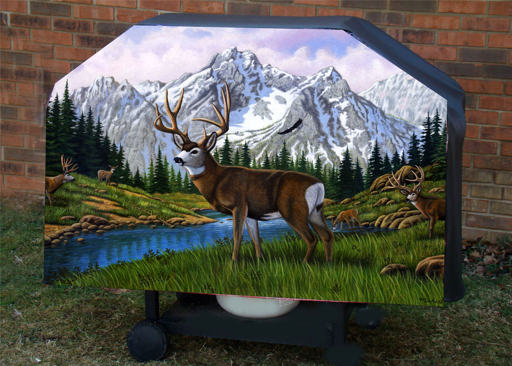deer in all his majesty bbq grill cover