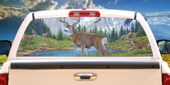 Deer In all his majesty Decal for window 50/50 Perforated Material