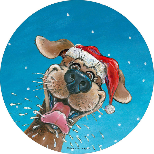Dog Santa Paws Spare Tire Cover Gary Patterson©-Custom made to your exact tire size