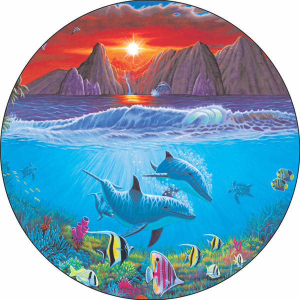 Dolphin friends of the sea spare tire cover