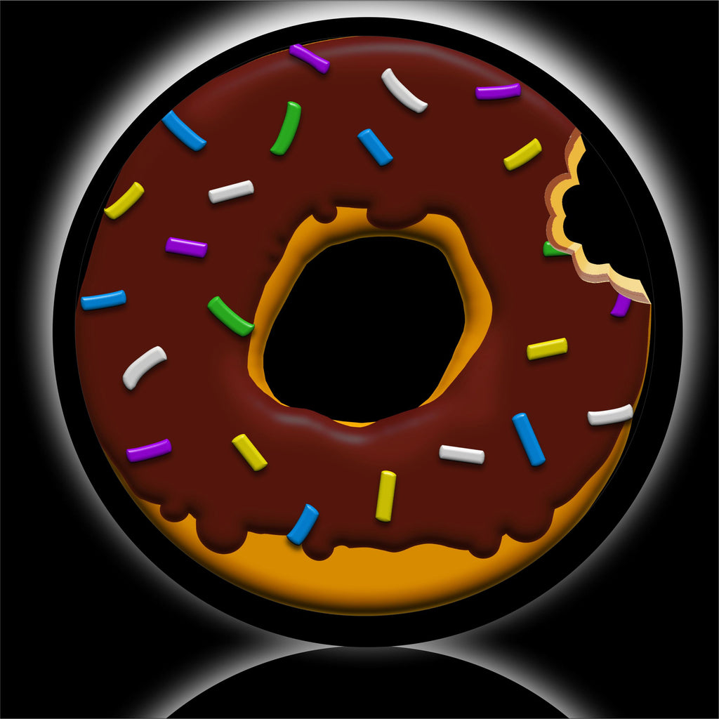 Chocolate Donut with bite spare tire cover