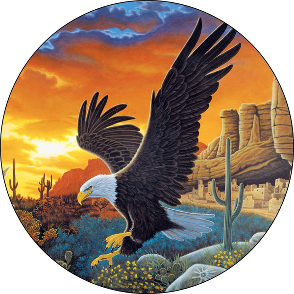 Eagle Sky Messenger Desert Spare Tire Cover Michael Matherly©-Custom made to your exact tire size