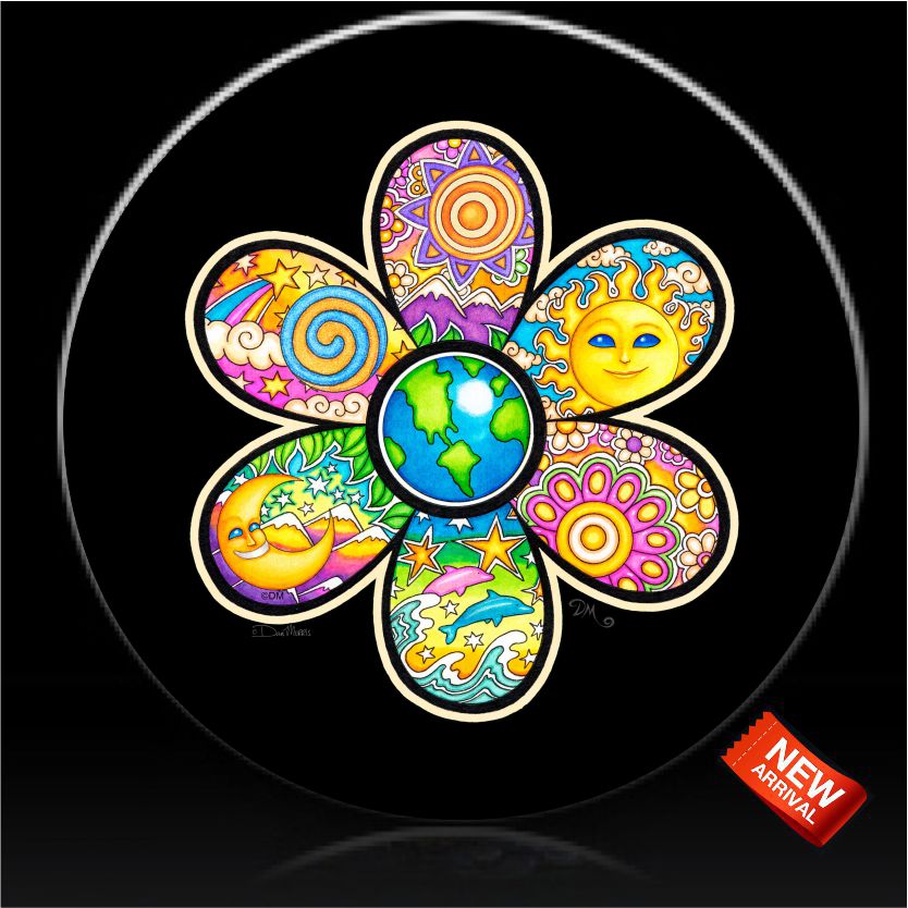 Earth Flower spare tire cover