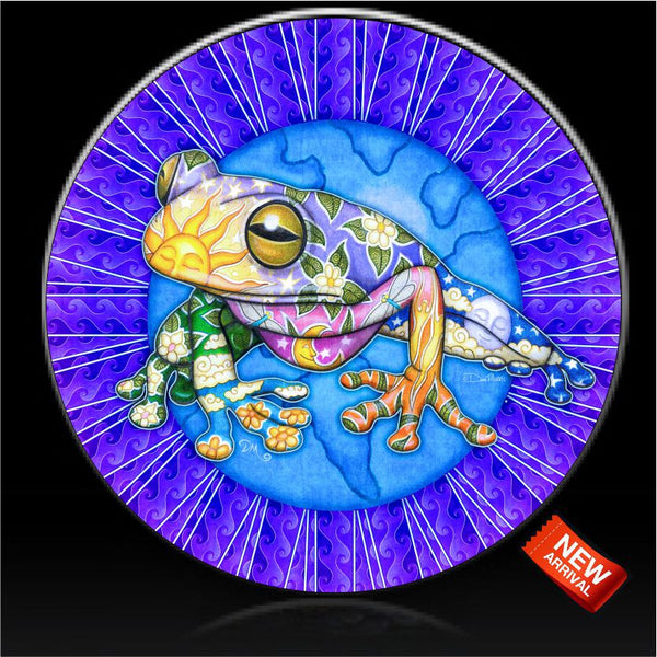 Earth frog wave spare tire cover