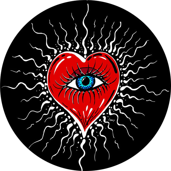 Eye Heart Spare Tire Cover Mike Dubois©-Custom made to your exact tire size