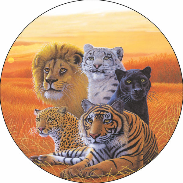 Lions, Tigers and Big Cats Spare Tire Cover Michael Matherly©-Custom made to your exact tire size