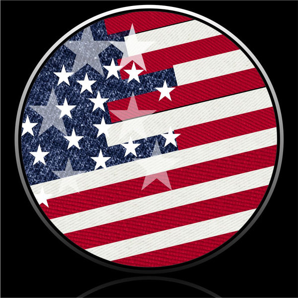 USA Flag denim stars & stripes spare tire cover