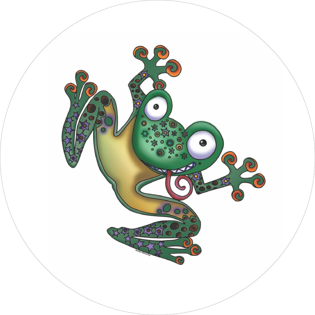 Flippin Frog Spare Tire Cover Kathleen Kemmerling©-Custom made to your exact tire size