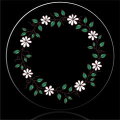 Floral Border Pink Spare Tire Cover-Custom made to your exact tire size