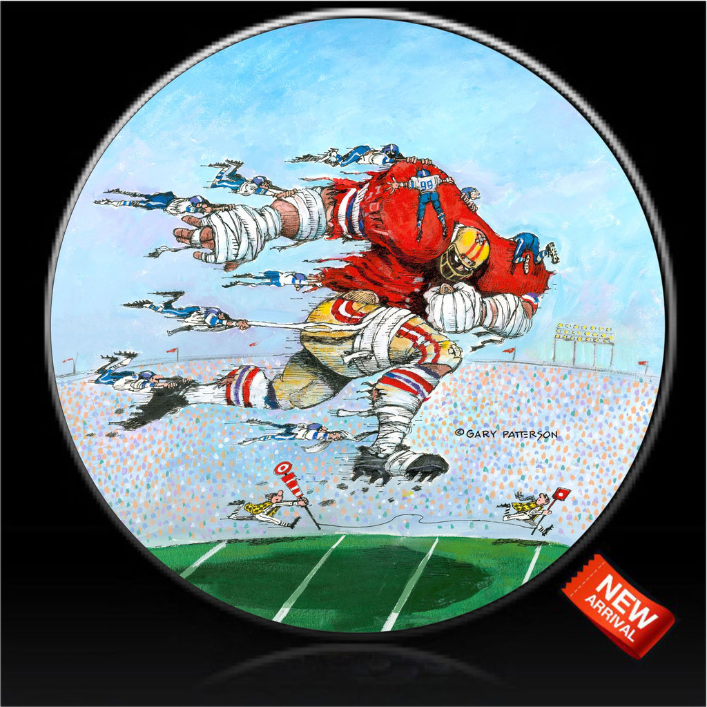 football player spare tire cover