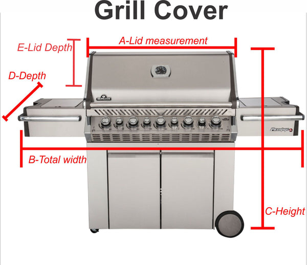 Grill King with Food BBQ Grill Cover Custom Made For Any Size Grill