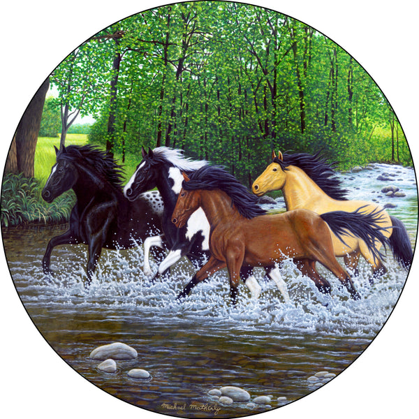 Horse Free Spirits Spare Tire Cover Michael Matherly©-Custom made to your exact tire size