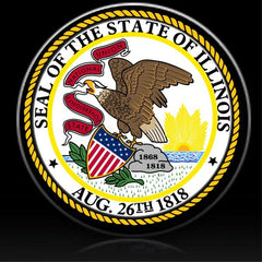 Illinois Flag Spare Tire Cover-Custom made to your exact tire size