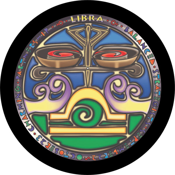 Libra Zodiac Sign Spare Tire Cover Kathleen Kemmerling©-Custom made to your exact tire size