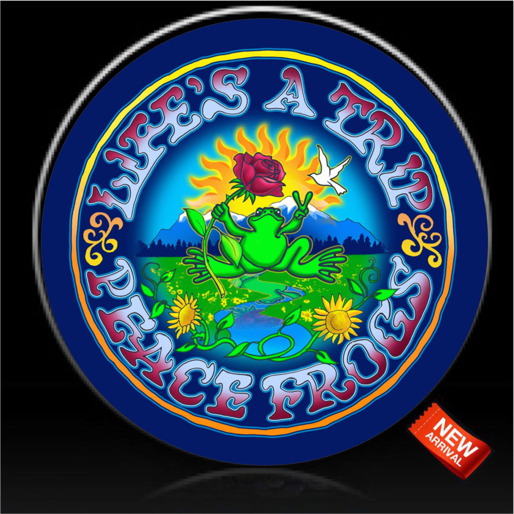 peace frog life's a trip spare tire cover
