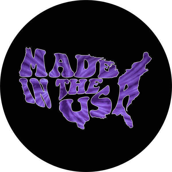 Made in the USA PURPLE Tie Dye Spare Tire Cover-Custom made to your exact tire size