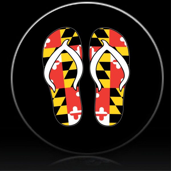 Maryland  flag flip flops spare tire cover