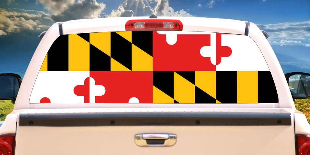 Maryland flag window mural decal