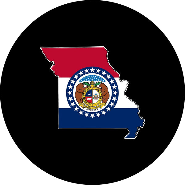 Missouri Flag Spare Tire Cover-Custom made to your exact tire size