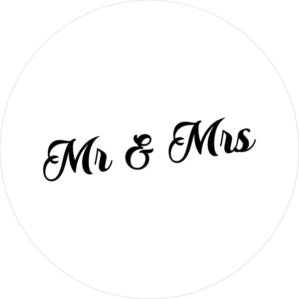 Mr & Mrs CUSTOM Spare Tire Cover Just Married Newlywed -Custom made to your exact tire size