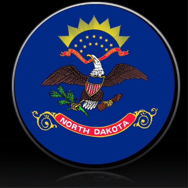 North Dakota flag spare tire cover