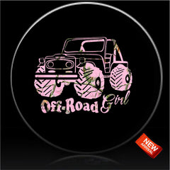 Off Road Girl Pink Camo Spare Tire Cover-Custom made to your exact tire size