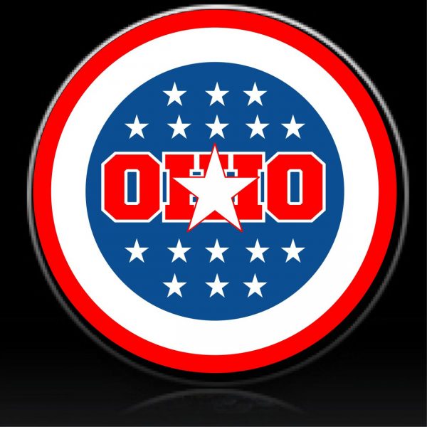 Ohio flag spare tire cover