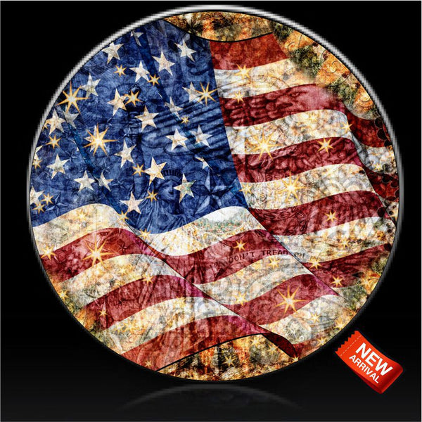 American Flag Old Glory Spare Tire Cover Dan Morris©-Custom made to your exact tire size