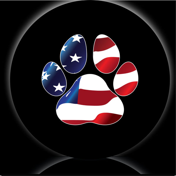 Paws US Flag Spare Tire Cover-Custom made to your exact tire size