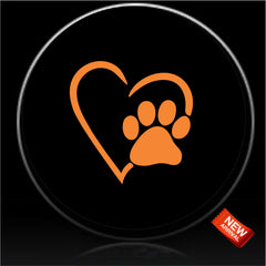 Paws Love ORANGE Spare Tire Cover-Custom made to your exact tire size