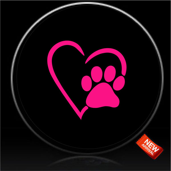 Pink Paws Love spare tire cover