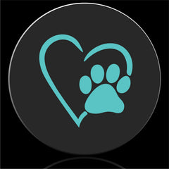 Paws Love TURQUOISE Spare Tire Cover-Custom made to your exact tire size