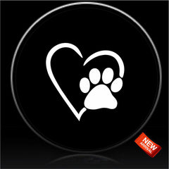 Paws Love WHITE Spare Tire Cover-Custom made to your exact tire size