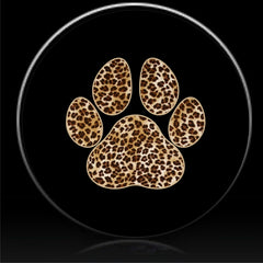 Pet Paws Leopard Print Spare Tire Cover-Custom made to your exact tire size