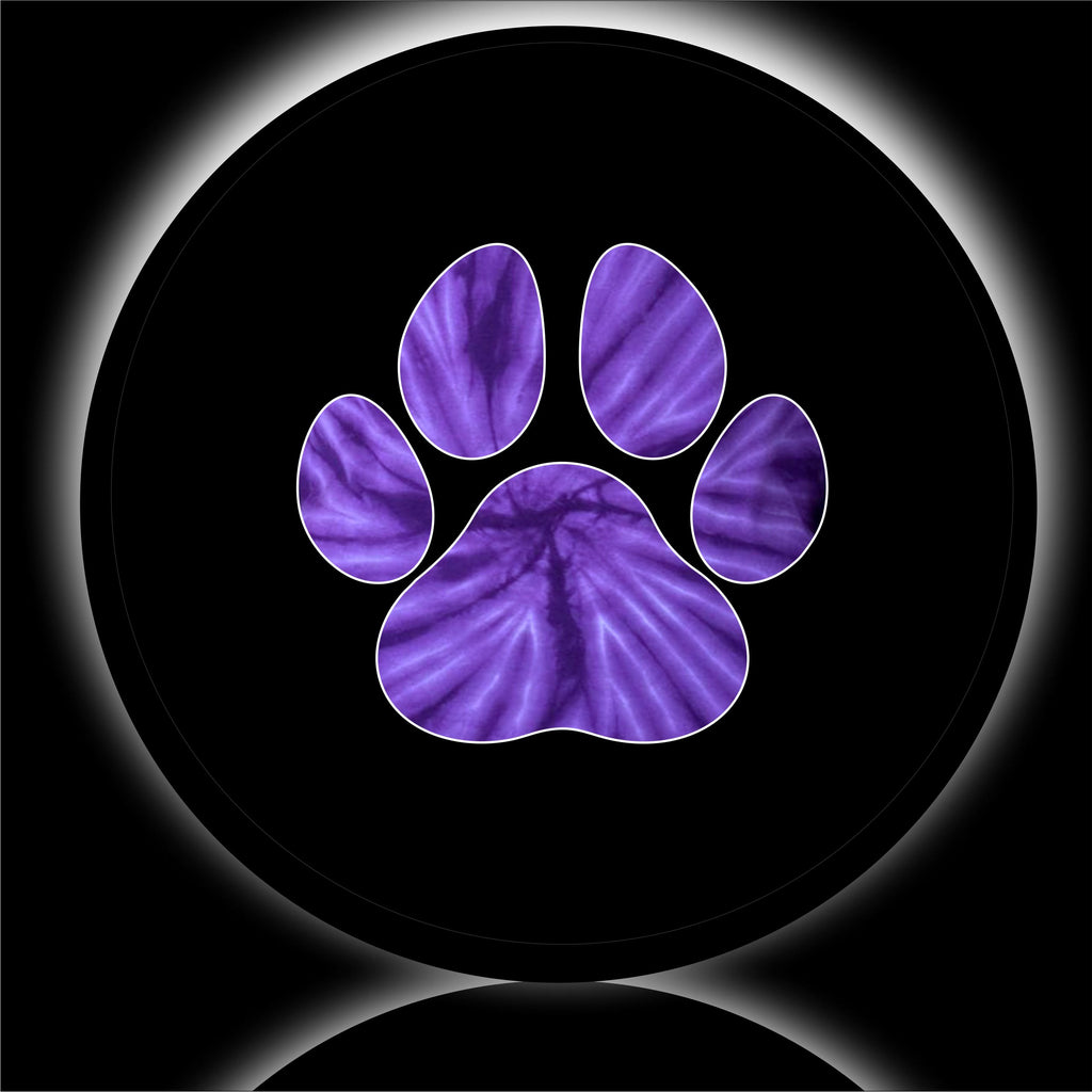 paws purple tie dye spare tire cover