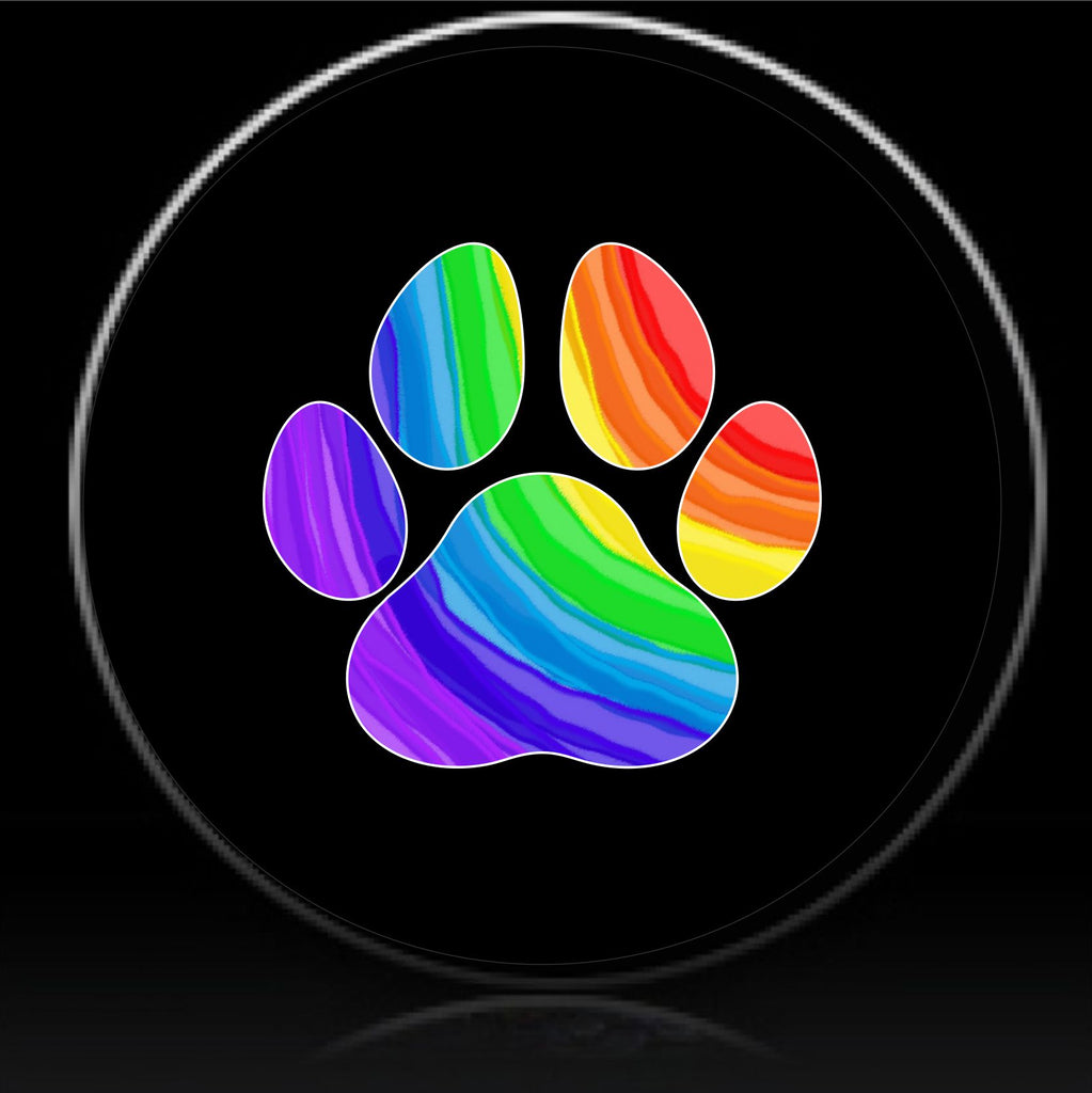 Paws Rainbow Spare Tire Cover-Custom made to your exact tire size – Tire  Cover Central