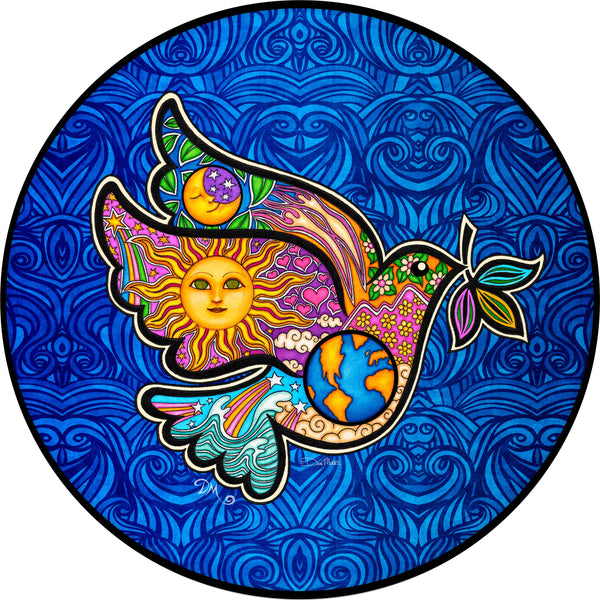 Peace Dove Spare Tire Cover Dan Morris©-Custom made to your exact tire size
