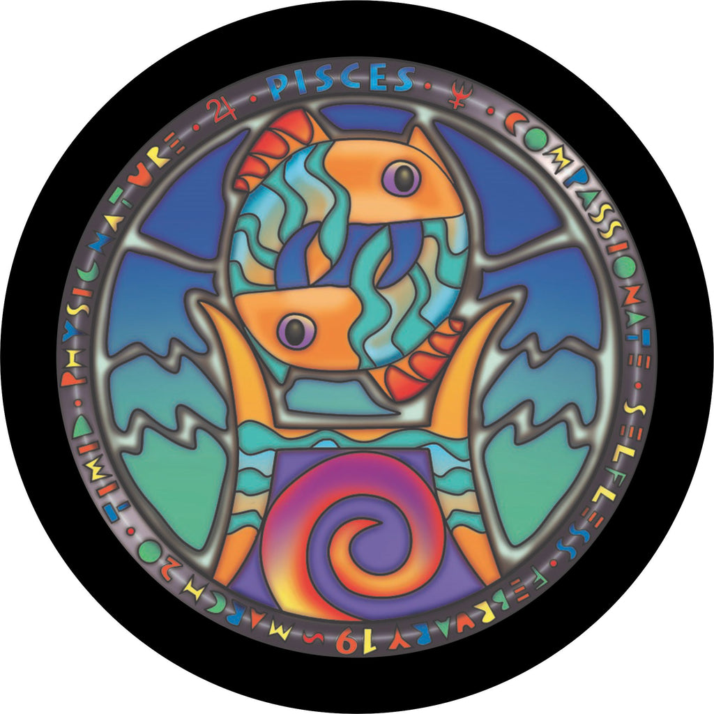 Pisces Zodiac Sign Spare Tire Cover Kathleen Kemmerling©-Custom made to your exact tire size
