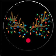 Reindeer Tangled Christmas Lights Spare Tire Cover-Custom made to your exact tire size