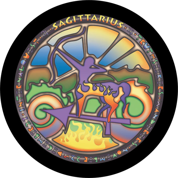 Sagittarius Zodiac Sign Spare Tire Cover Kathleen Kemmerling©-Custom made to your exact tire size