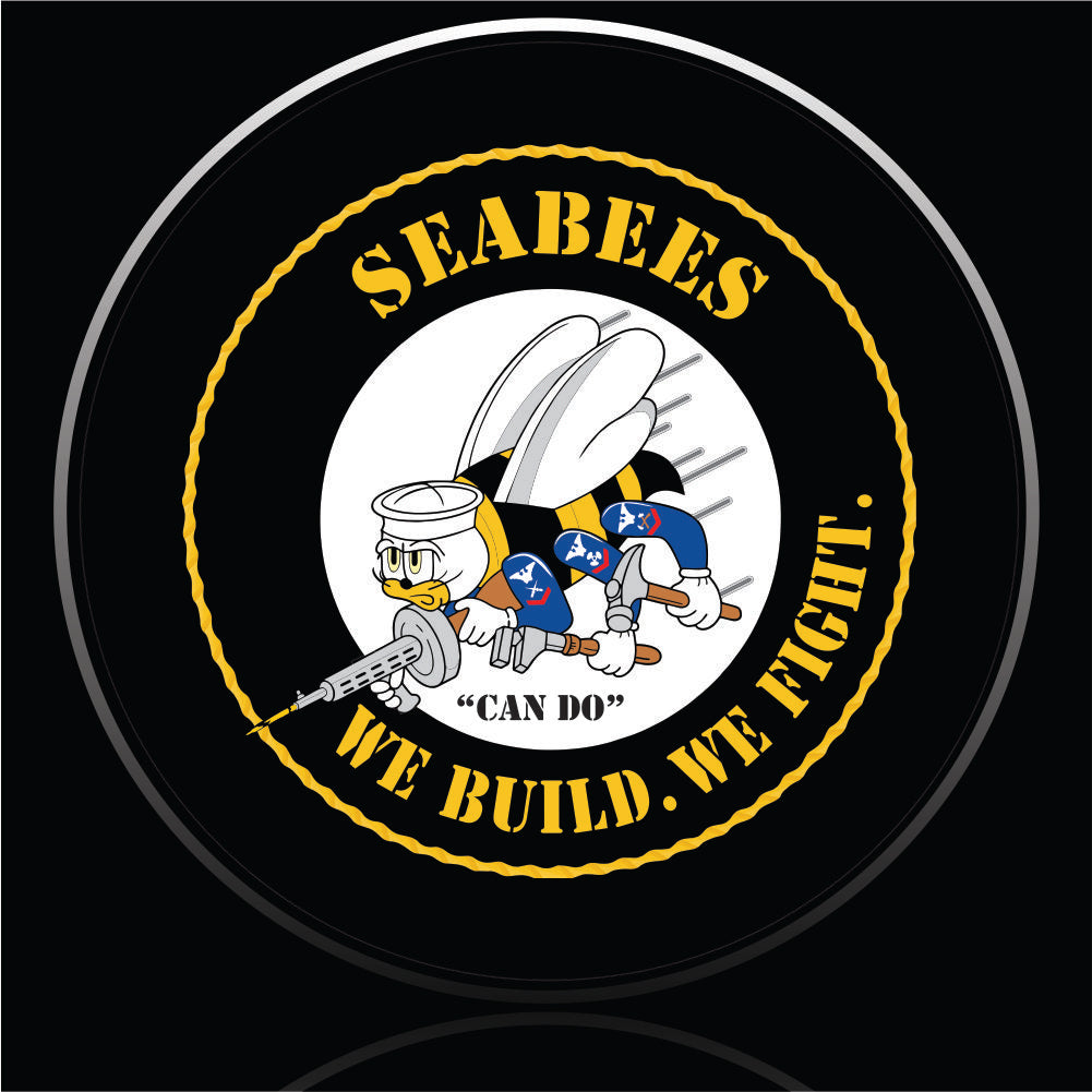 sea bee we build we fight spare tire cover