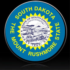 South Dakota Flag Spare Tire Cover-Custom made to your exact tire size