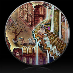 Gnome Staircase Spare Tire Cover Mike Dubois©-Custom made to your exact tire size