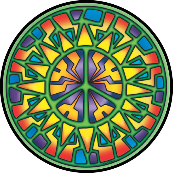Sun Peace Stained Glass Spare Tire Cover Kathleen Kemmerling©-Custom made to your exact tire size