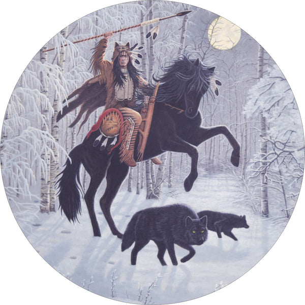 Indian & Wolf Spare Tire Cover Michael Matherly©-Custom made to your exact tire size