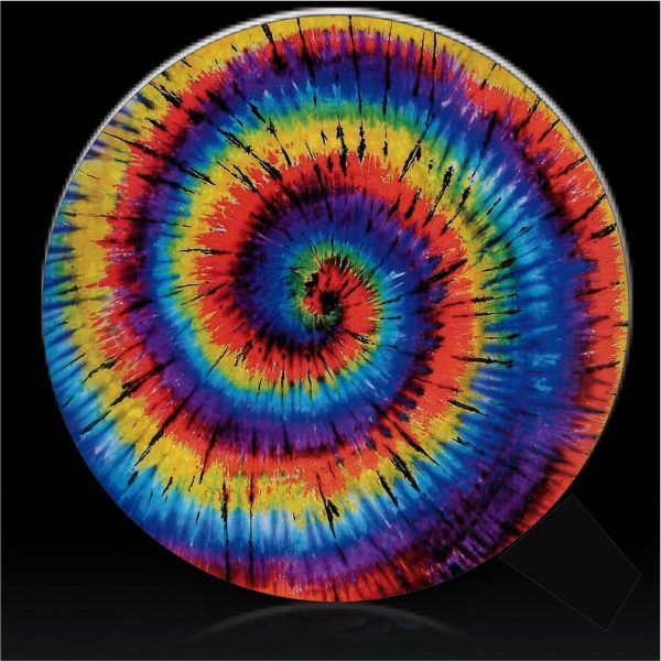 Tie dye primary colors spare tire cover