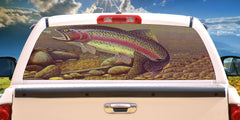 Trout Mural Decal for window 50/50 Perforated Material