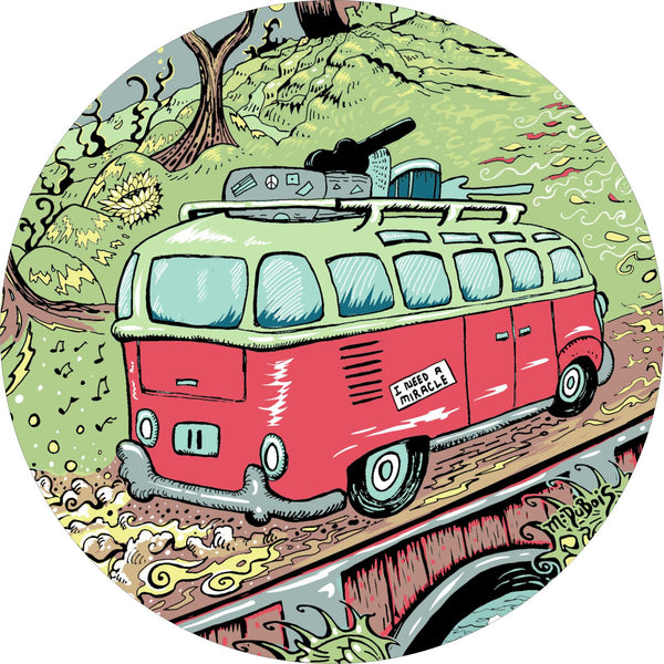 Bus Musician Road Trip Spare Tire Cover Mike Dubois©-Custom made to your exact tire size